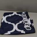 Lush Decor Bathroom Shower Curtain with Bold Trellis Print on Soft Navy Fabric, Washable and Durable, 72" x 72"