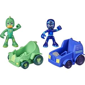 PJ Masks Gekko vs Night Ninja Battle Racers Preschool Toy, Vehicle and Action Figure Set for Kids Ages 3 and Up