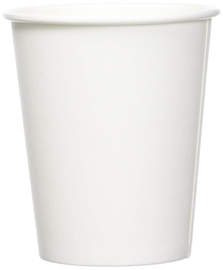 Amazon Basics Disposable Paper Cups for Hot and Cold Beverages, 8 oz, White, 1000 Count