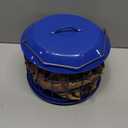 Kingsyard Bluebird Feeders for Outdoors Hanging, All Metal, Cage Mealworm Bird Feeder with Tray, Squirrel Proof & Weatherproof, Easy to Refill & Clean (Blue)