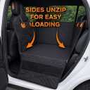 Dog Car Seat for Large Dogs Sturdy Waterproof Pet Booster with Interior Tether Washable Reinforced Travel Bed for Comfortable Trips - Large, Medium, and Small Pets - 21x21x20