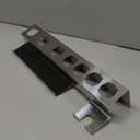 Wall Mount Steel Holder, 15.5" x 4.5", Steel Finish