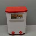 Heated Chicken Waterer- Chicken Water Heater for Winter with 4 Horizontal Nipples and Detachable Legs,3 Adjustable Heights, Winter-Proof Poultry Drinker for Chicks, Ducks and Quail-3 Gallon