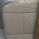 Light Beige Thick Nappa Leather Automotive Front Car Seat Covers Set of 2