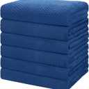 HOMEXCEL 6 Pack Bath Towel Set, (24 x 48 Inches) Microfiber Ultra Soft Highly Absorbent Bath Towels, Lightweight and Quick Drying Towels for Hotel, Bathroom, Spa and Beauty Parlor, Blue