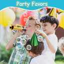 Lewtemi 24 Pack 7 Inch Metallic Trumpet Toys Plastic Trumpets Kids Horn Musical Instruments Music Party Favors Noisemaker Toys for Parties Events Stage Props