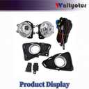 waltyotur Pair Driving Fog Lamps Assembly Replacement for RAV4 2016 2017 2018 Fog Lights Driver Left and Passenger Right Side Front Bumper Replacement for 81210-60200 81220-60120