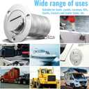 Marine Deck Filler 1-1/2" Keyless Fuel Cap - Stainless Steel Boat Gas Cap with Safety Lock & Anti-Loss Chain for Yachts, Sailboats (38mm)