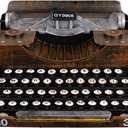 FOMIYES Classic Manual Typewriter Model Vintage Typewriter Figurine Iron Art European Style Statue for Cafe Bar Home Wine Cabinet Decor Photo Prop Black