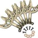 Dreyoo 5 Pack 42'' Ceiling Fan Blade Arms Replacement Compatible with Westinghouse Lighting 7740200, with 15 Pcs 1/2'' Mounting Screws, Antique Brass Fan Blade Arms, Easy to Install