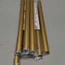 Gold Curtain Rods, Room Darkening Rod for Windows 48 to 90 Inches(4-7.5Ft), Wrap Around Curtain Rods, Heavy Duty Blackout Drapery, Modern Decorative Window Treatment Rod, Gold