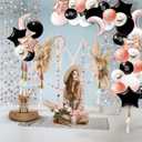 Cheerland Boho Party Decorations Rose Gold Black Balloon Kit Bohemian Birthday Decorations Cresent Moon Garlands Boho Theme Party Backdrop Halloween Party Decor