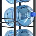 Lifewit 5 Gallon Water Jug Holder, 3 Tier Water Bottle Stand, Heavy Duty Water Dispenser Rack with 3 Slots for Gallon Jugs, Detachable Water Storage Shelf Organizer for Home Living Room Office, Black