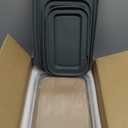 8-Piece Deep Glass Baking Dish Set with Plastic lids,Rectangular Glass Bakeware Set with Lids, Baking Pans for Lasagna, Leftovers, Cooking, Kitchen, Freezer-to-Oven and Dishwasher, Gray