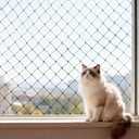 10x13ft Cat Netting Balcony, Steel Wire Reinforced Balcony Screen for Pets - Heavy Duty Cat Balcony Protection Net, Anti-Fall Safety Mesh for Windows, Patio, Stairs & Apartment Balcony