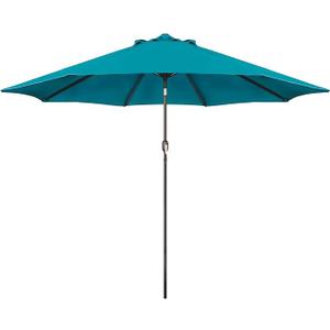 Blissun 9' Outdoor Patio Umbrella, Outdoor Table Umbrella, Yard Umbrella, Market Umbrella with 8 Sturdy Ribs, Push Button Tilt and Crank