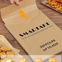 SMARTAKE 200 Pcs Parchment Paper Baking Sheets, 12x16 Inches Non-Stick Precut Baking Parchment, for Baking Grilling Steaming Bread Cup Cake Cookie and More (Unbleached)