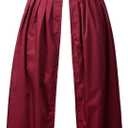 Renaissance Medieval Pirate Peasant Costume Irish Over Dress Fitted Bodice (X-Large, Burgundy)
