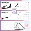 3 x NINGLASH Diva Lash Clusters Kit Fluffy DIY Eyelash Extension, Individual Lashes Cluster Lashes 272pcs Thick Faux Cat Eye Mink DIY Lash Extension Kit, Lash Bond and Seal Remover Tweezer Comb Brush