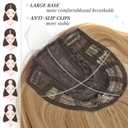 Molefi Hair Toppers for Women with Thinning Hair,18 Inch Long Layered Topper,Synthetic Wiglets Pieces For Women 6.5"x6.5"Large Base for Daily Use (Ombre Brown Blonde)