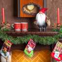 10M/33Ft Christmas Garland Christmas Decorations, Green Outdoor Garland for Christmas Decor, Unlit Fluffy Twist Christmas Tree Garland for Stairs Railing, Staircase, Fireplace, Window, Door, Holiday