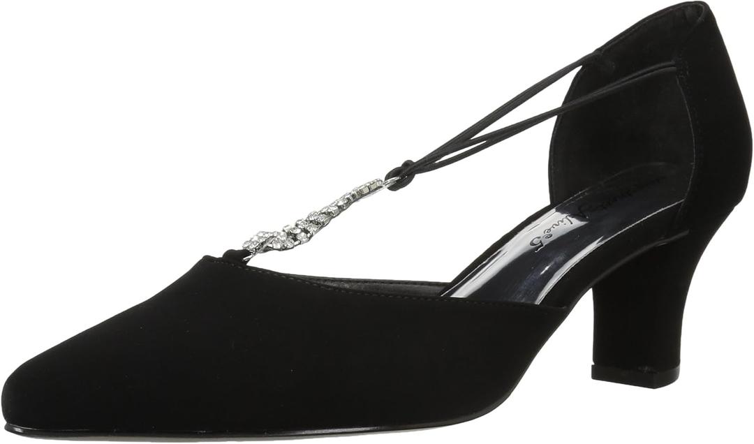Amazon.com | Easy Street Women's Moonlight Dress Pump,black lammy,6 W US | Pumps