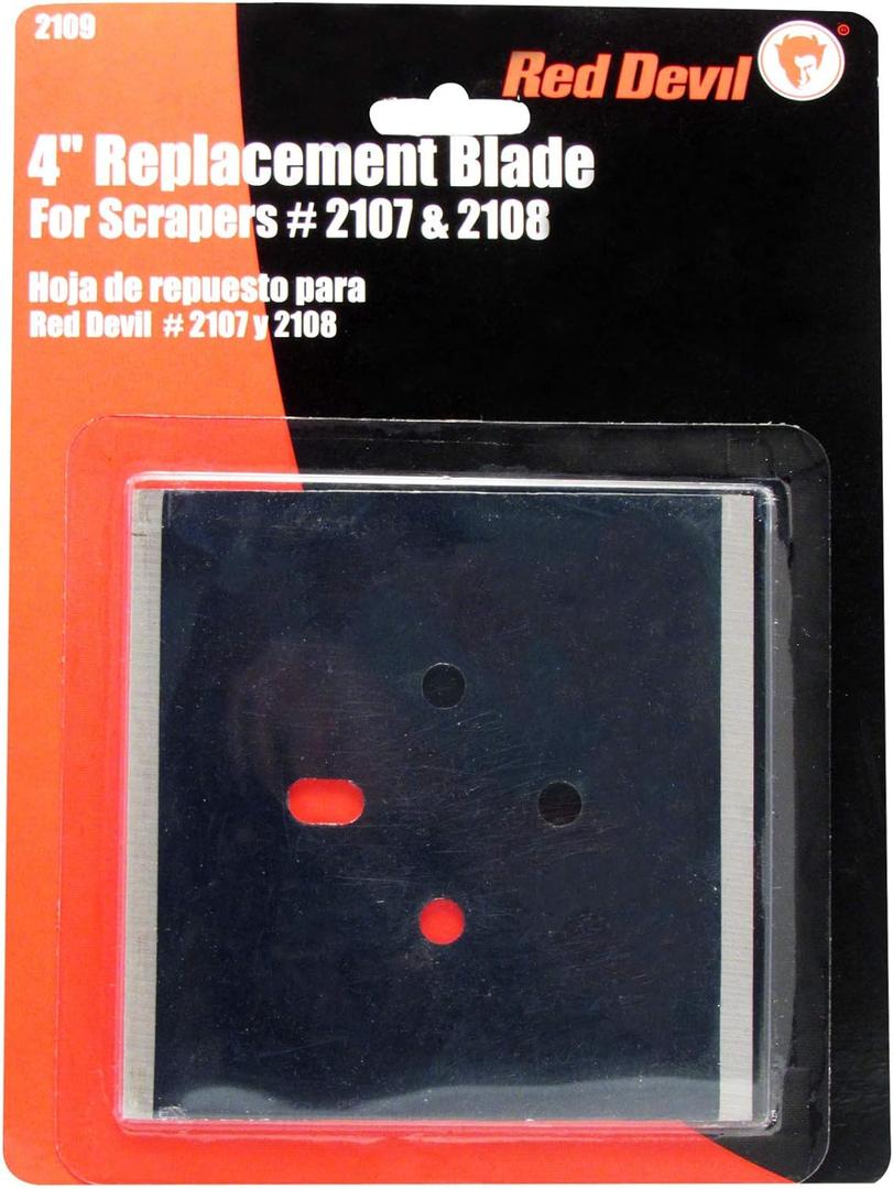 Red Devil 2109 4-Inch Double Edge Replacement Blade for Red Devil 2107 and 2108 Heavy-Duty Floor Scrapers