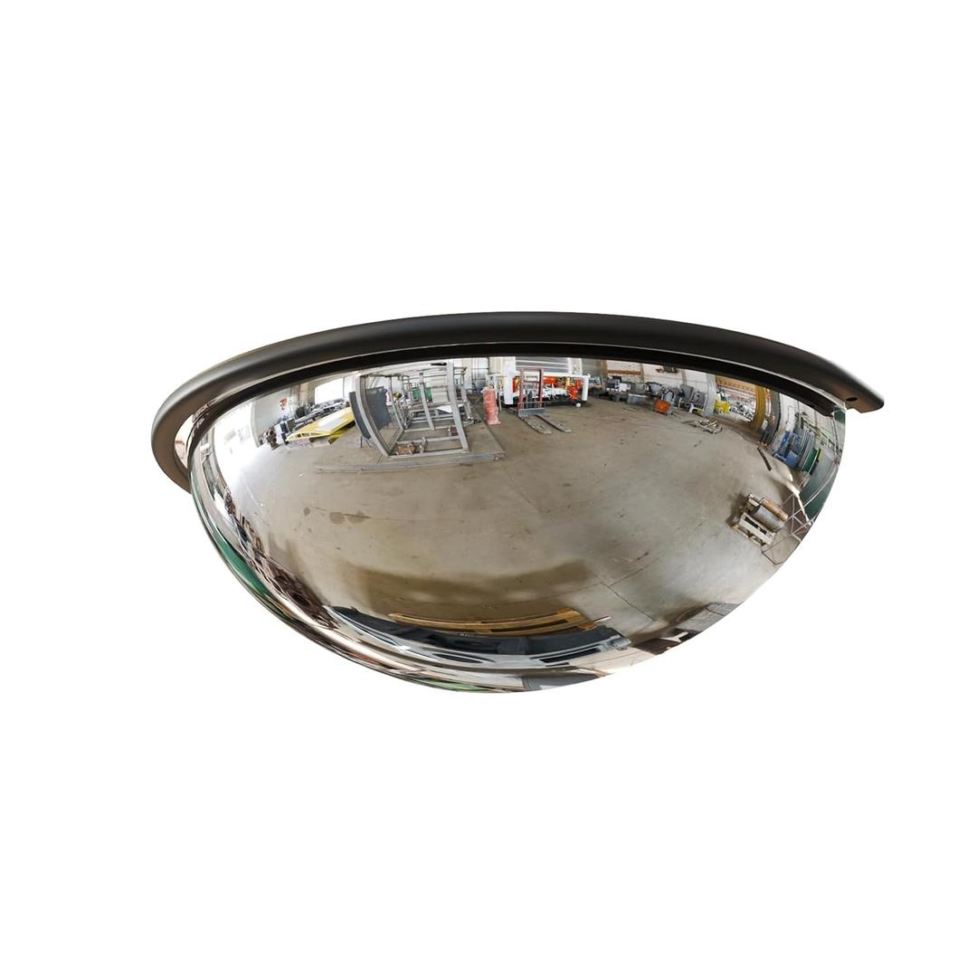 18" Acrylic Half Dome Convex Traffic Safety Mirror 180 Degree Driveway & Warehouse Blind Spot Security Mirror for Retail Stores, Parking Garages, Schools, and Hospitals (1, 18 Inch)