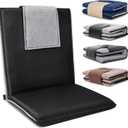 Floor Chair with Back Support 14-Position Adjustable Floor Chair Portable Ground Seating for Adults & Kids Foldable Meditation Seat with Japanese KOYO Bearings & Washable Linen Cover (Black)