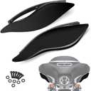 PBYMT Side Wings Air Deflectors, Fairing Side Wing Windshield, Black Adjustable Wind Deflectors Compatible for 2014-2024 Harley Electra Glide Street Glide Tri Glide Ultra Limited Fairing Side Shield