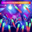 OLUPP 70 PCS LED Foam Glow Sticks Bulk, Glow in the Dark Party Supplies with 3 Modes Colorful Flashing, Foam Light Up Sticks for Wedding,Birthday,Neon Party,Carnival,Concert,New Year