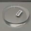 CiaoHER 2in Thickness 8in Diameter Acrylic Disc Display Block Clear Polished Round Pedestal Stand Riser 8" x 2", 1 Pack