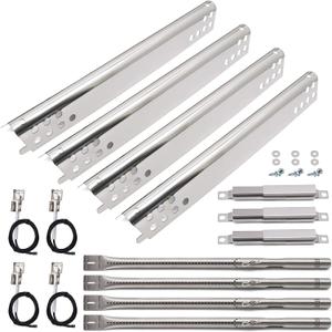 Grill Replacement Parts for Charbroil Advantage Series 4 Burner 463344015 463343015 463433016 463240115 463432215 463240015 Gas Grills, Stainless Pipe Burner, Heat Plate, Carryover Tube, Igniters