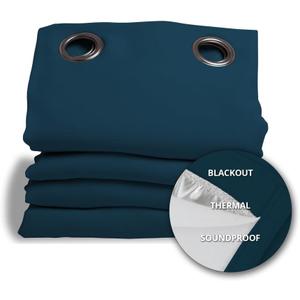 Moondream DecibelControl 3-in-1 Soundproof Curtain | Noise Reduction | Thermal Insulation | 100% Blackout | Patented Technology | Made in Europe | Grommet | 55" W x 84" L | Blue - Air Force MC56 Moondream DecibelControl 3-in-1 Soundproof Curtain | Noise Reduction | Thermal Insulation | 100% Blackout | Patented Technology | Made in Europe | Grommet | 55" W x 84" L | Blue - Air Force MC56