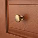 Aged Brass Knobs 12 Pack, Solid Warm Gold Cabinet Knobs, Antique Brass Drawer Knobs, Champagne Bronze Kitchen Cabinet Hardware,Diameter 1-1/5"