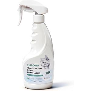 Pet Odor Neutralizer Spray for Dog and Cat Urine - 16.9oz Plant-Based Enzyme Cleaner - Professional Strength Deodorizer for Carpet, Furniture and Litter Box - Unscented