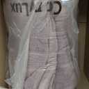 CozyLux Fleece King Comforter Set Light Purple,Super Soft & Warm Fluffy Bedding with Checkered Pattern,Luxury Fuzzy Heavy Bed Set for Winter,3 Pieces,1 Comforter and 2 Pillowcases