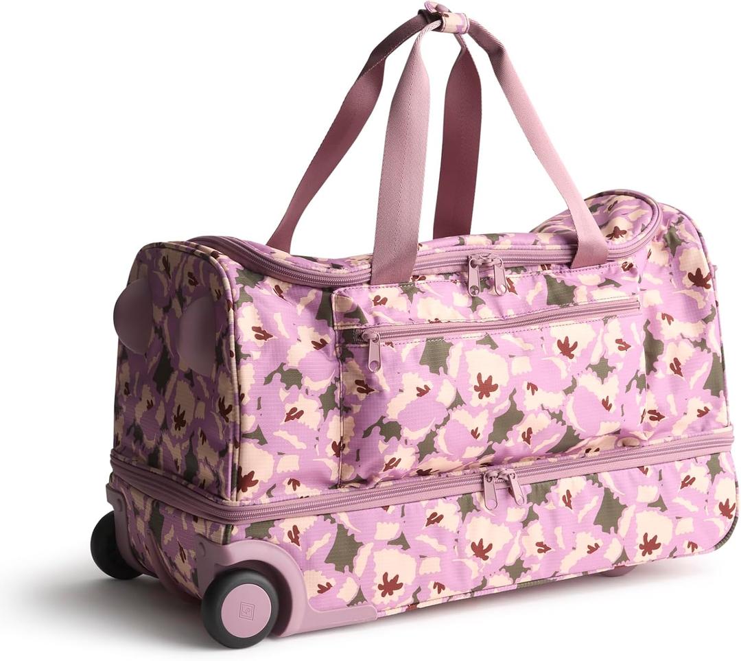 Women's Adair Rolling Duffel Travel (Curly Tulips Purple)
