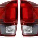 Tail lights Assembly Compatible with 2016-2023 Tacoma Smoke Halogen Rear Light Taillights Replacement for TO2800183 TO2801183 TO2800165 TO2801165