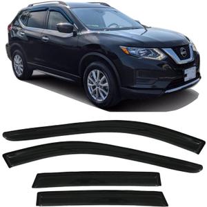 for 2014-2020 Nissan Rogue Window Visors rain Guards Vent Deflectors Shade 4pcs Black