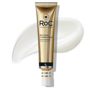 RoC Retinol Correxion Night Cream for Deep Wrinkles, Anti Aging Skincare Treatment Women and Men, 1.0 oz