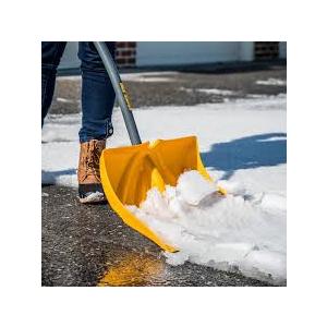 Snow Shovel for Driveway Stairs Decks Garage Snow Removal with Telescopic 5259 inch Long Handle Lightweight Household Snow Shovel for Soft and Light Snow Removal (16 inch Wide)