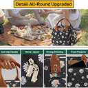 Buringer HOMESPON Lunch Bag for Woman Man Adults with Front Pocket Insulated Lunch Tote Lunch Box Container for Work Picnic or TravelDaisy