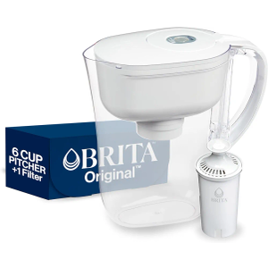 Brita Metro Water Filter Pitcher with SmartLight Change Indicator, BPA-Free, Replaces 1,800 Plastic Water Bottles a Year, Lasts Two Months, Includes 1 Filter, Small - 6-Cup Capacity, White