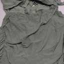 B2prity Women Mesh One Piece Swimdress Swimsuit Tummy Control V Neck Cutout Bathing Suit Wrap Drawstring Sarong Swimwear (Medium, Army Green)