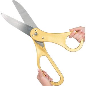 20" Gold Scissors for Grand Opening  Gold Giants Ribbon Cutting Scissors for Special Events Inaugurations and Ceremonies Giant Shears for Opening Ceremony Heavy Duty Shears