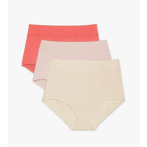 Warner's Women's Blissful Benefits Dig-Free Seamless Brief 3-Pack, L