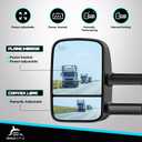 Heated Tow Mirrors Compatible with 2007-2013 Chevy Silverado & GMC Sierra (2007 New) 1500 2500 3500 HD, Tahoe Suburban Avalanche Yukon, Extended Trailer Towing Side Mirror w/LED Arrow Turn Light