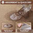 Kitchen Mats for Floor, Super Absorbent Kitchen Rugs Non Slip Washable, Soft Linen Braided Kitchen Runner Rug, Standing Mat Kitchen Sink Mat, Easy to Clean, Brown 17x47