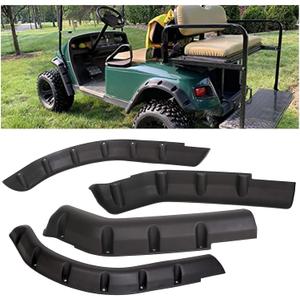 HECASA 4pcs Front and Rear Standard Fender Flares Compatible with 1994-2013 Golf Cart EZGO TXT Model